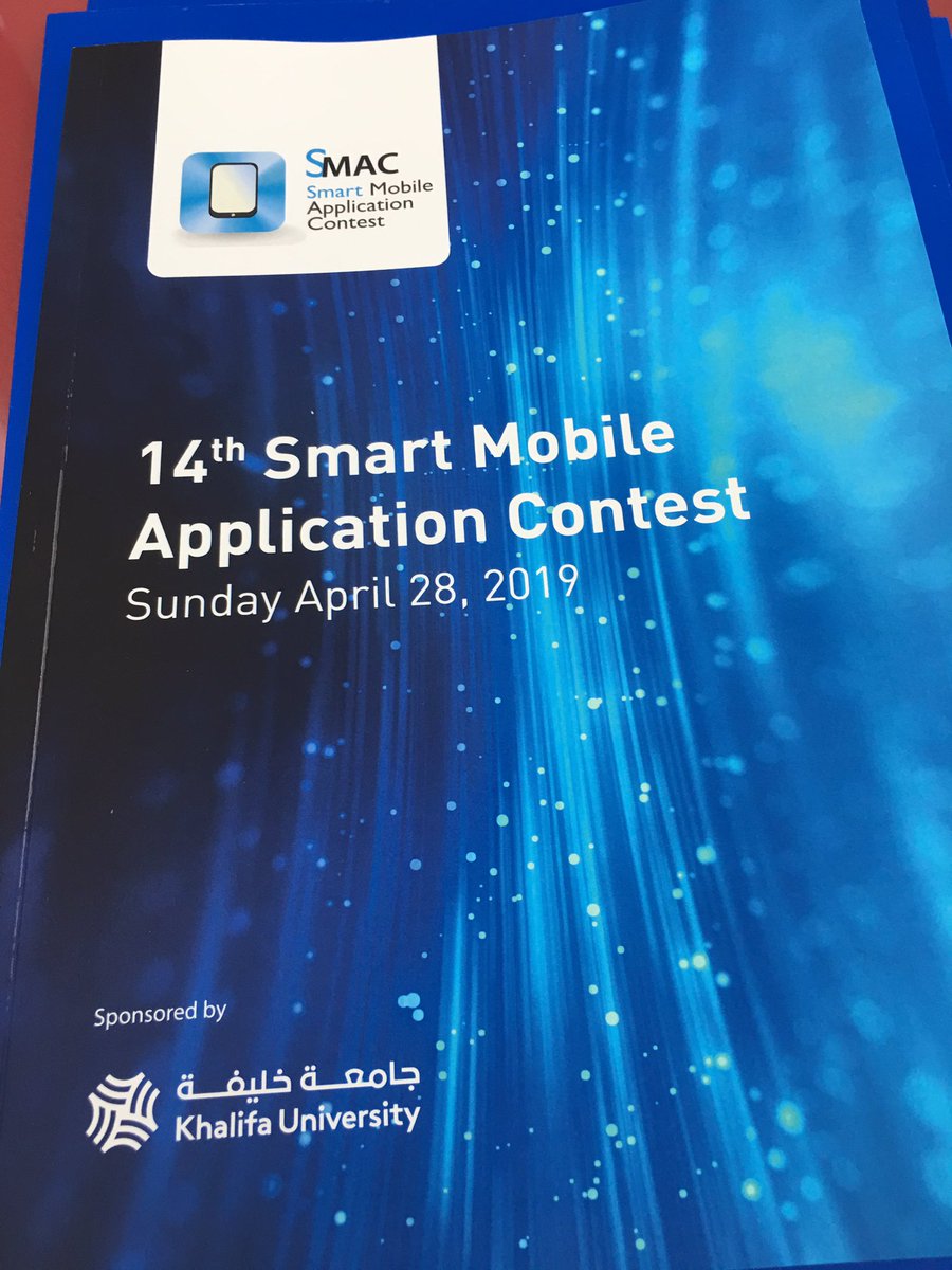Good luck to Computer Science &amp; Engineering (CSE) <a href="/AUSharjah/">American University of Sharjah</a> teams participating at the 14th Smart Mobile Application Contest <a href="/KhalifaUni/">جامعة خليفة للعلوم والتكنولوجيا</a> today.