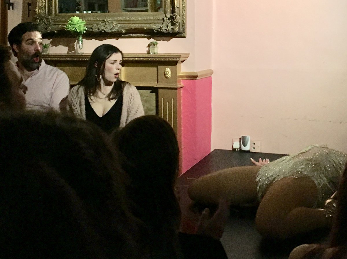 CatherineC0urte's tweet photo. @Kathbum @TheAppleTreeLDN And so too do @WeeMissBea and @robdelaney - but you missed the traditional drunken dancing afterwards! (best thing, probs) https://t.co/pJU1E7Bs3R