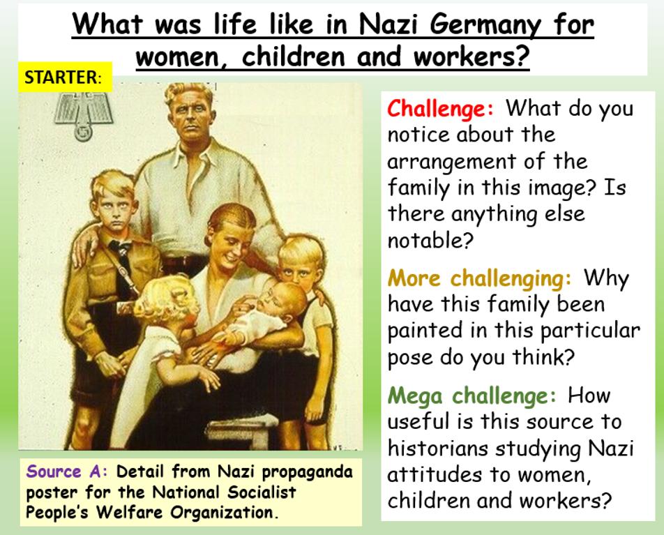 We're posting as many free #History lessons as we can each week - here's a detailed, two-hour KS3 lesson on life for women and children in Nazi Germany. Follow us for more! :) tes.com/teaching-resou… #teachinghistory #historyteacher #historychat @TesResources  #ukedcchat #edchat