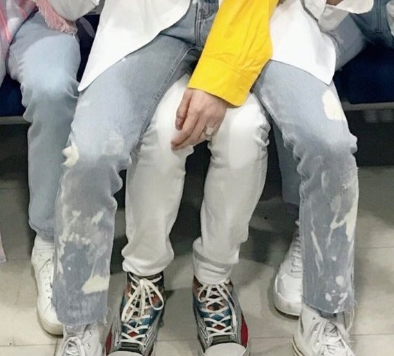 Yoongi is sitting on Jimin's lap and everything about it is beautiful!  #yoonmin