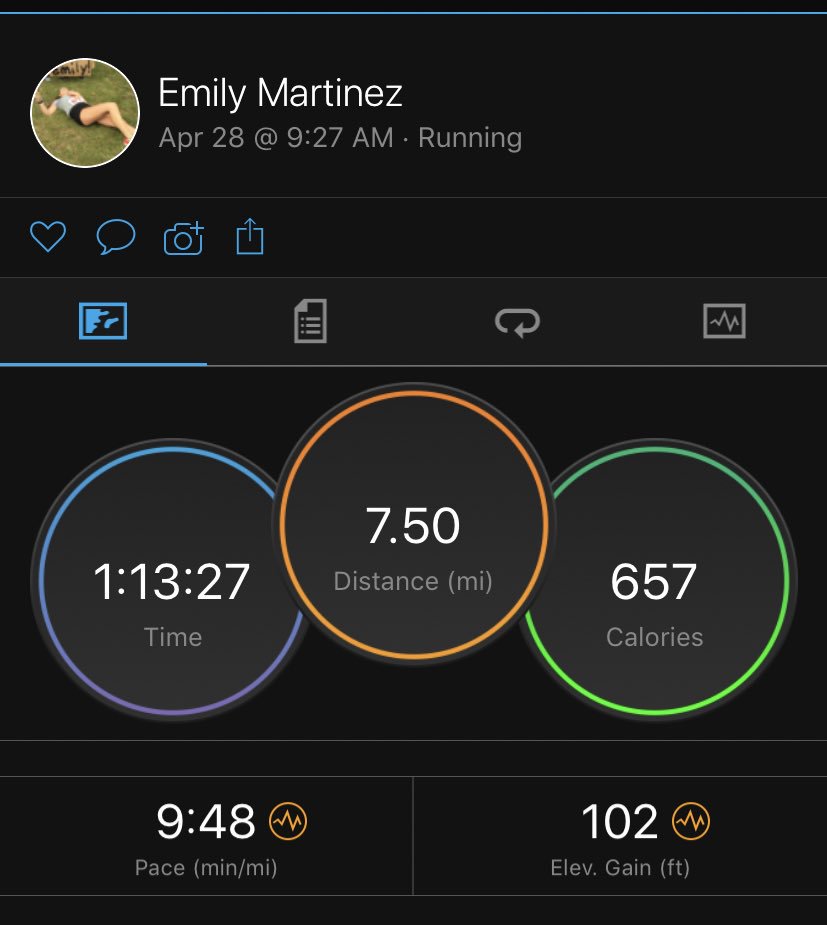 ProbablyRunEm's tweet photo. Took it slower today and it felt great. Definitely a good run day. #RunChat #Run #MichiganRunners https://t.co/bsHqKs3bf5
