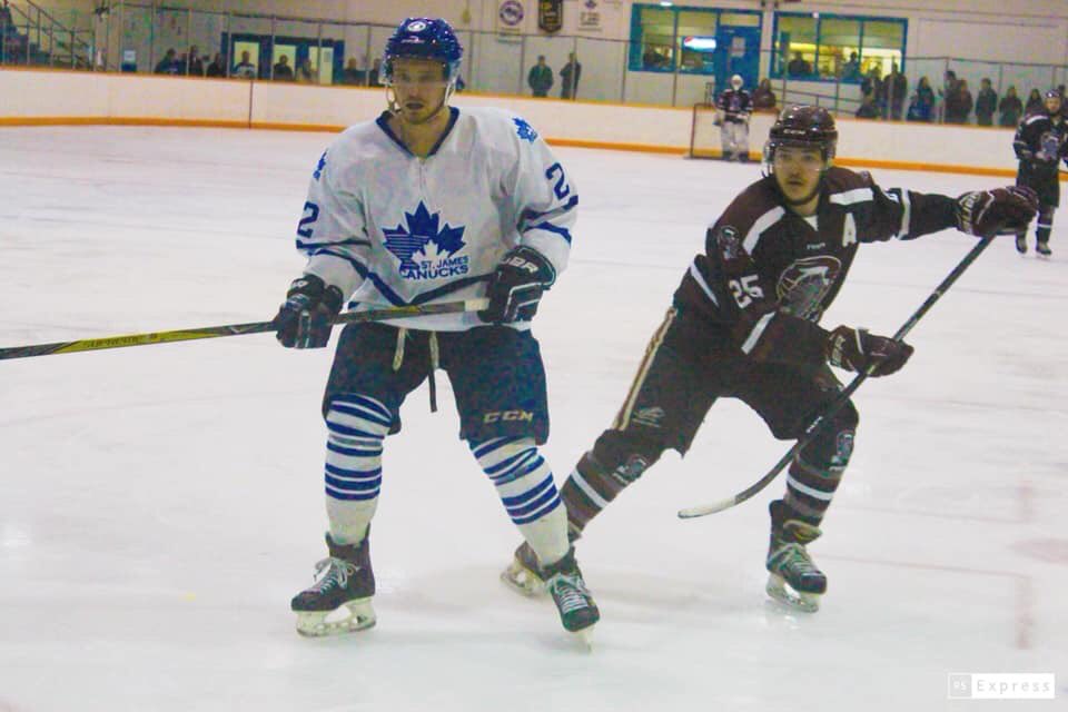 StJamesCanucks's tweet photo. GAME DAY!

Leading the #MMJHL Championship Series 3-2, the Canucks host the Twisters in Game 6! 

2:30 pm puck drop at the St. James Civic Centre! #GoNucksGo https://t.co/VurZgzfwDN