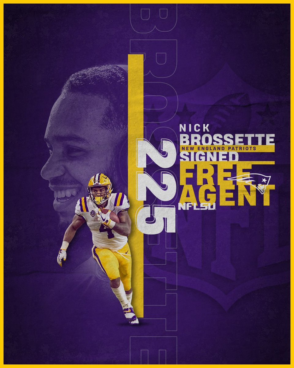 Representing the 225

<a href="/NBrossette/">Nick Brossette</a> has signed with the <a href="/Patriots/">New England Patriots</a>!

#NFLSU