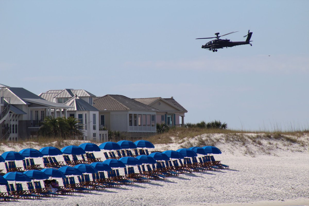 splashboards's tweet photo. Pair of Army Apache AH-64’s cruising down the coast. Pictures taken over East Pass and Holiday Isle. #splashboardsmedia #destin #army #helicopter #military #america #boeing #sunday https://t.co/0CM1xpRRVd