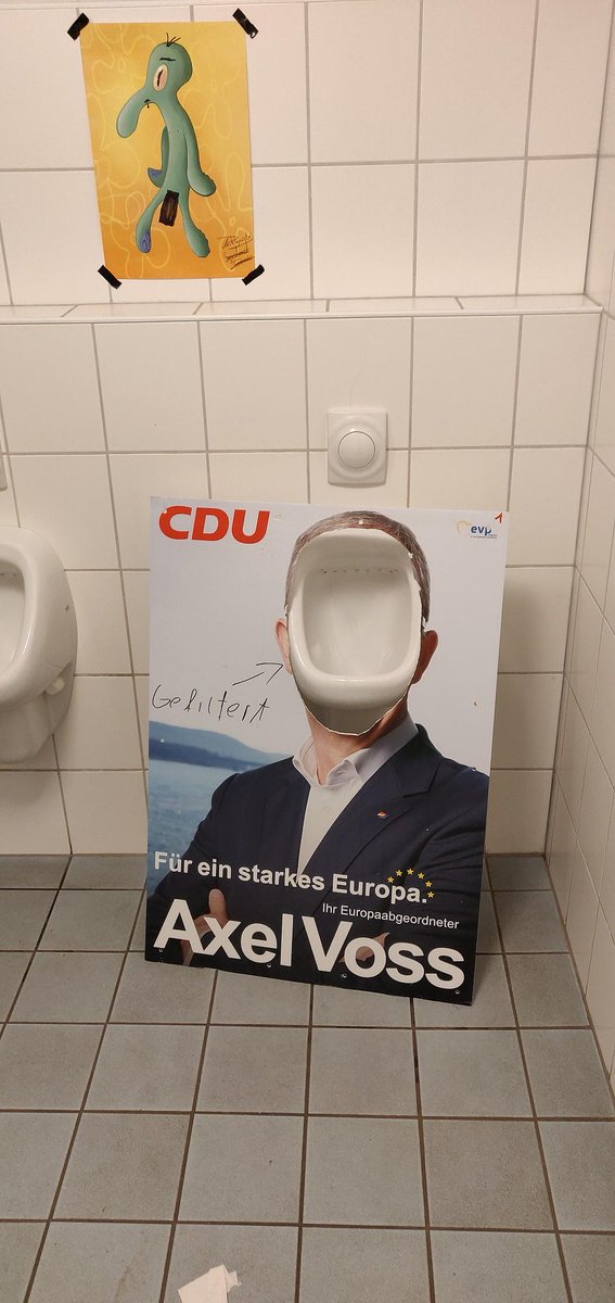 Wer auch immer dafür verantwortlich ist, du bist mein Held! #niewiederCDU