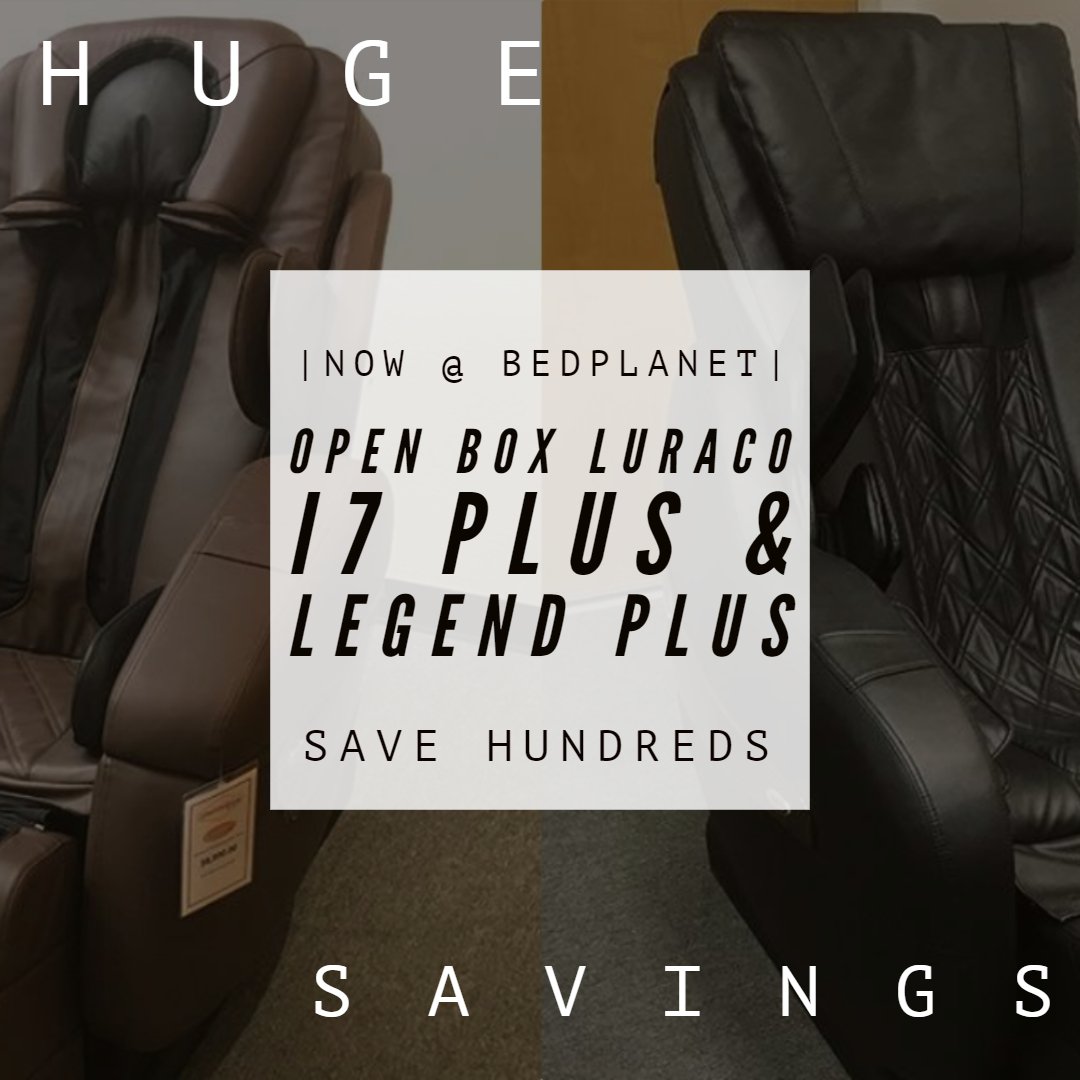 bedplanet1's tweet image. Get a #deal on the #Luraco i7 PLUS or Legend PLUS today when you shop #BedPlanet floor models. You'll save hundreds off the regular price. Hurry over now! ow.ly/1Ngj50ovVPz #discountfurniture #sale #overstock #massagechair #savings #bigdeal #newchair #massage #relax