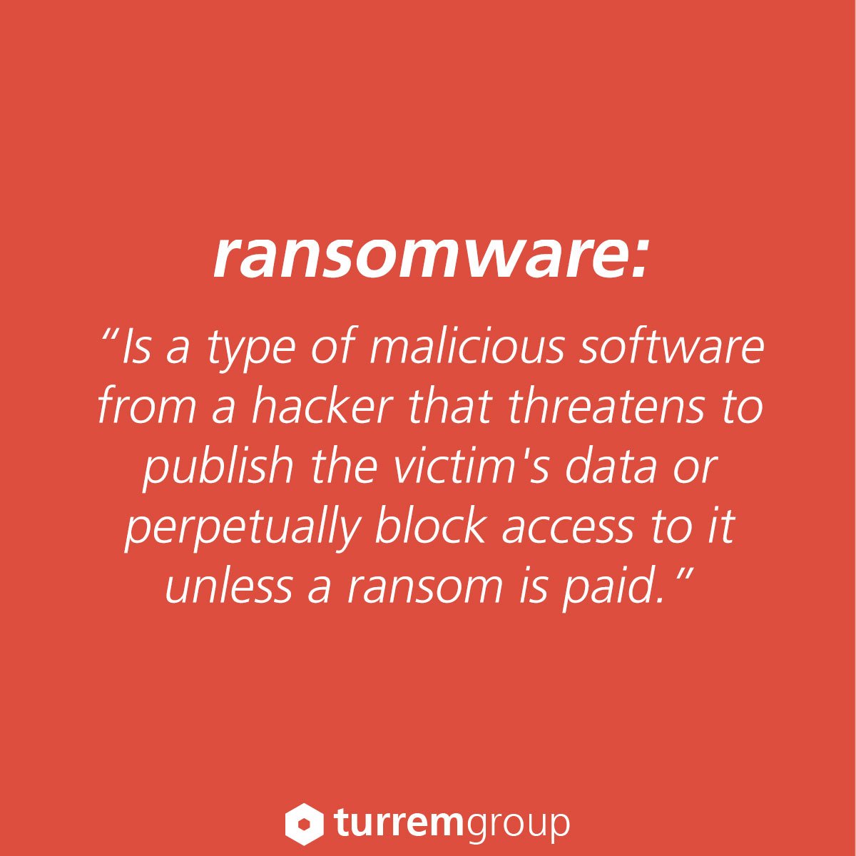 turremgroup's tweet photo. Have you ever experienced a ransomware attack? We'd love to know more, please get in touch!
#MakingCyberSimple #Ransomware #CyberDefinition https://t.co/qOINebc2Ho