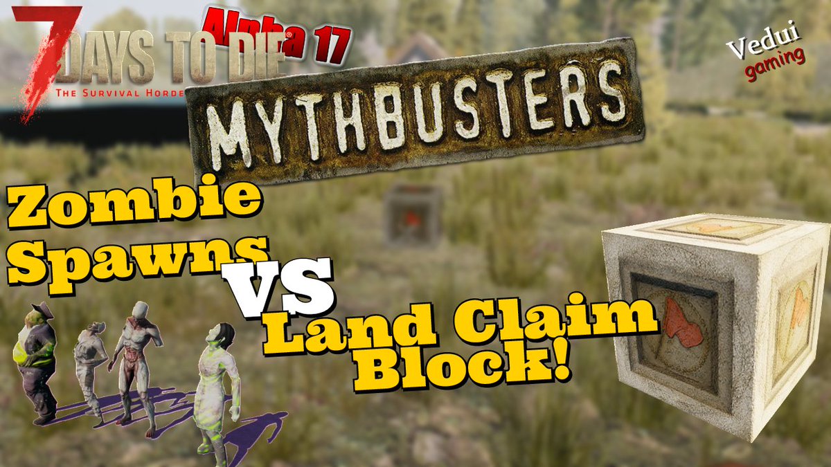 Vedui42's tweet photo. ๐ง Mythbusters time! Can Zombie's Spawn within a Land Claim Block area? POI spawns? Hordes? Screamer calls? Blood moons? Do they all get blocked? Is it just POI spawns? We cover it all in @7DaystoDie !
โถ๏ธ https://t.co/zERuncOuk0
#7DTD #7DaysToDie https://t.co/C9c11mqxPP