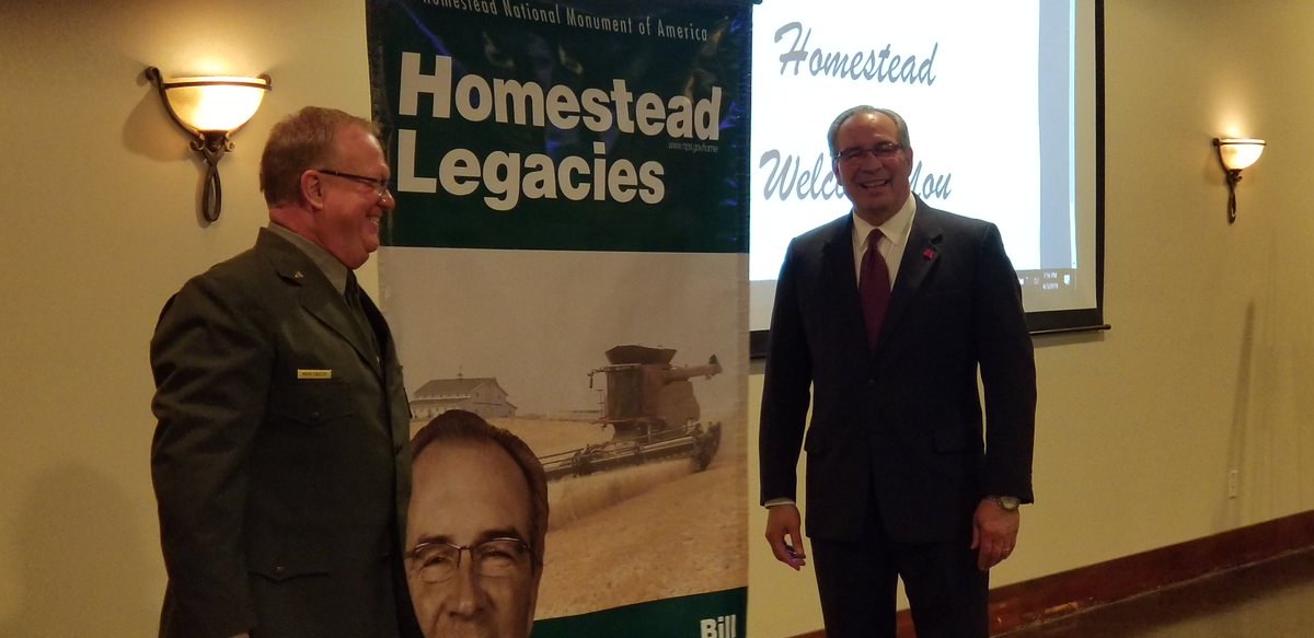 HomesteadNHP's tweet photo. Earlier this month @Huskers Director of Athletics Bill Moos was added to #HomesteadNM's Homestead Legacy Banner series which can be seen at the Homestead Education Center.
Read all about it: https://t.co/CKMsb1pMYm
@UNLincoln @HuskerSports #GBR #BillMoos #HomesteadAct https://t.co/6D9rhhGz7x