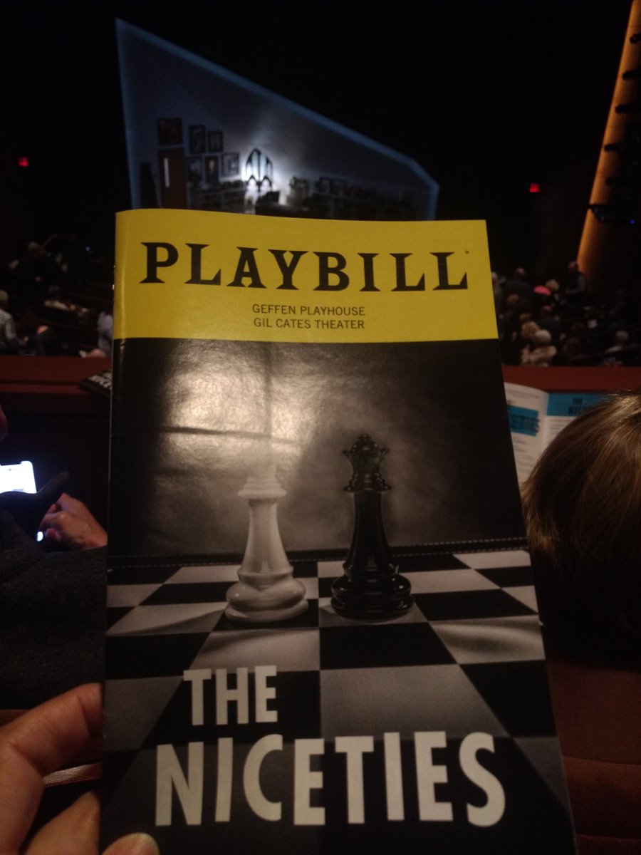 Thoroughly enjoyed last night's performance of #TheNicetiesGP at @GeffenPlayhouse 🎭👏 an absolute must see play from Eleanor Burgess and powerful performances from Lisa Banes and @JordanKnolveree 🌟👏👏#JordanBoatman #LisaBanes #LAThtr #playwright #geffenplayhouse