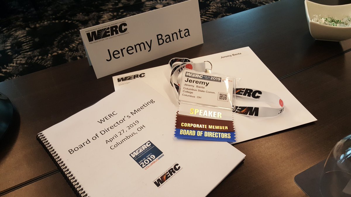 JeremyDB's tweet image. Started my #WERC2019 a little early with a meeting yesterday as an incoming board member...looking forward to day #2! @WERC #Warehousing #CSCCSCM