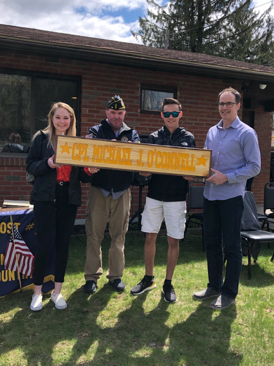 OCValor's tweet image. Amazing day yesterday as the Jamaica Plain, MA Legion Post 76 was officially re-named after my Uncle Michael, Distinguished Service Cross, WWI.  One of 2 Uncles our charity was created in honor of.