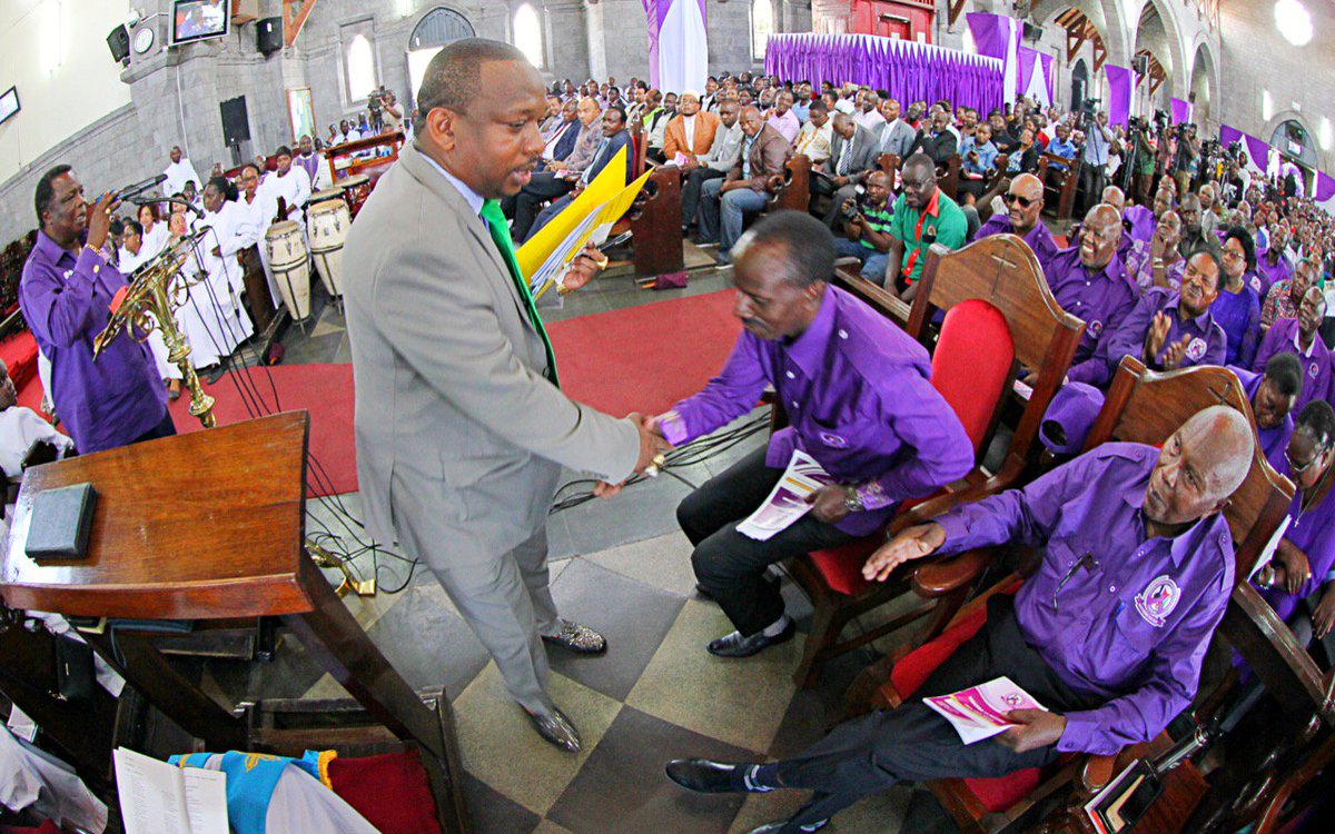 Image result for Images of Sonko at st. Stephen's church during the workers prayers service