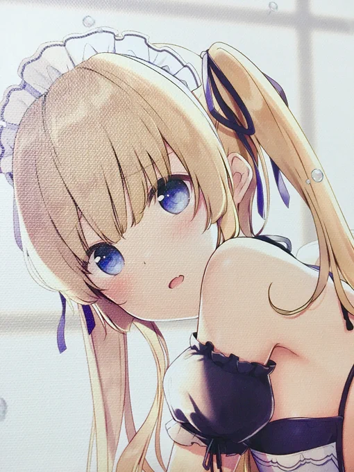 コミ1の英梨々キャンバスアート撮ってみました🐱この質感が大好き…印刷もばっちりです✨ 