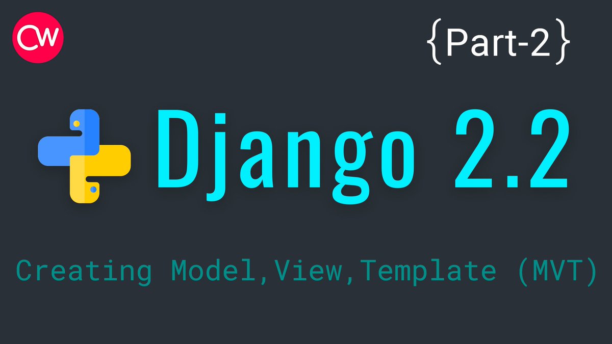 AjayKumar143136's tweet photo. New Django 2.2 tutorial series part-2 release watch now.
Link is here...
https://t.co/qSY7SBkmOD
Like, comment, share,
Subscribe......
Thank you! https://t.co/ktwk3zae35