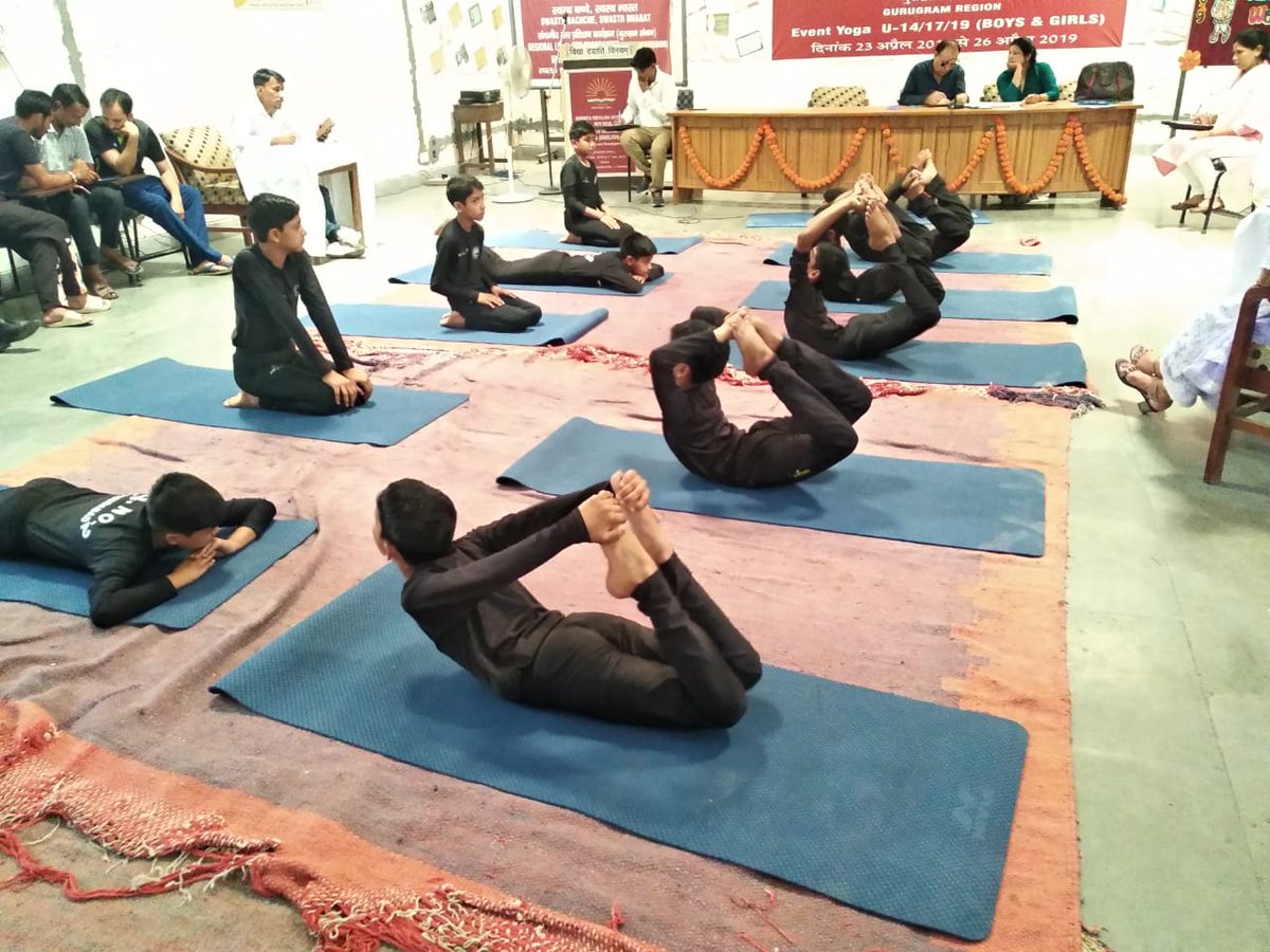kv1fbd's tweet photo. K.V No1,Faridabad successfully hosted KVS 50th Regional Sports Meet for Yoga (Boys&amp; Girls) from 23 April to 26 April 2019. https://t.co/W6AgLMmcxq
