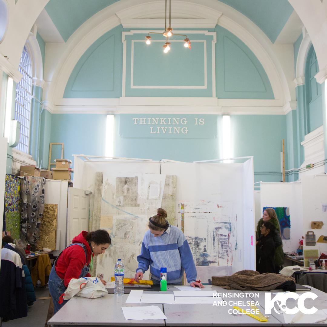 KC_College's tweet photo. Looking for ways to explore your #creative side? Ever thought about #studying Fine Art? Visit our open day on May 11th to find out what #art form is best suited to you. Pre-register on our website https://t.co/uYeHsyTwtU #ThinkingIsLiving https://t.co/fzZ2sbbkq5