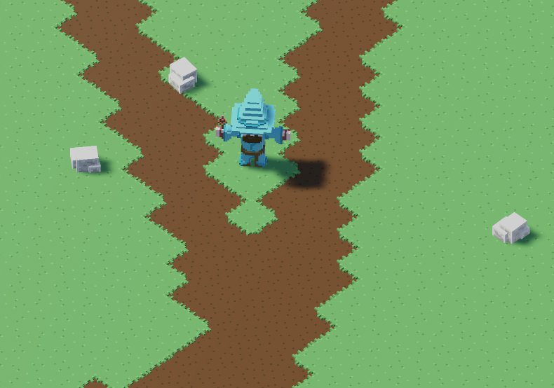 GameDevTravis's tweet image. Added path edge grass. Fairly small detail, but adding many small things should create a rich scene. #voxel #voxelart #gamedev #indiedev #unity3d #madewithunity