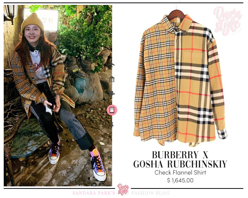 Orkan Kontur bruge Dara Style on Twitter: "[SNS Update] 190428 - #Dara's Twitter Post,  wearing: #BURBERRY x #GOSHA_RUBCHINSKIY Check Flannel Shirt  https://t.co/jCy2SU47aI" / Twitter