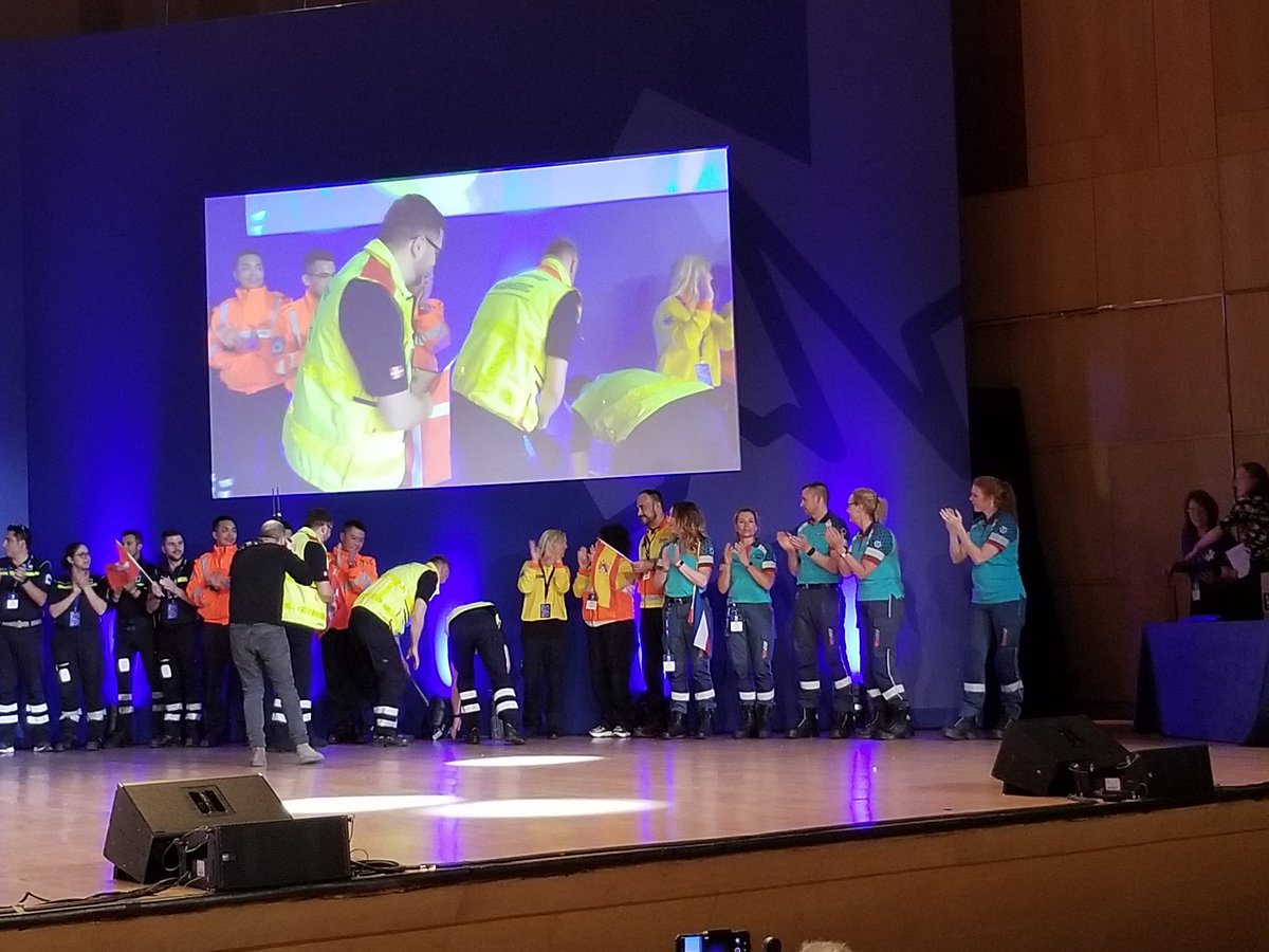 aheightman's tweet photo. The Danish Team (from EMS COPENHAGEN) won the European EMS Chapionship. The team was also select #1 by the audience.

Team Austria and Team Germany also received special recognition!

#jemsconnect #EMSToday #EMS2019 https://t.co/g6quxLdmah