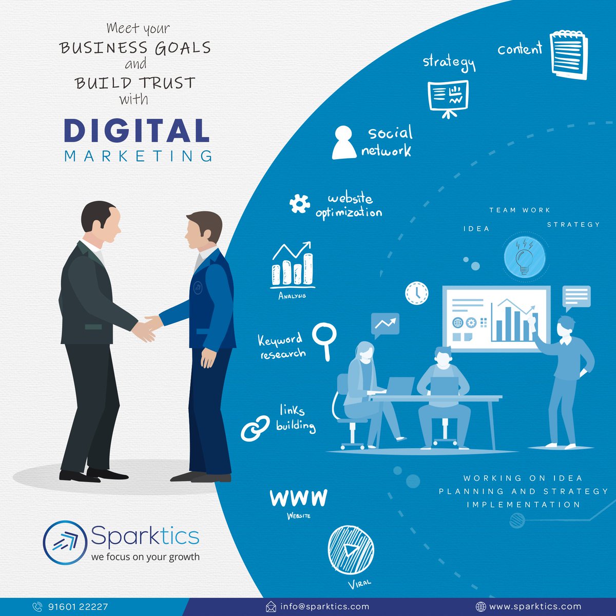 SparkTics's tweet photo. Sparktics provides marketing strategies for your business goals.
.
.
#sparktics #digitalmarketing #onlinemarketing #business #businessgoals #buildingtrust https://t.co/bDbUdnFOek