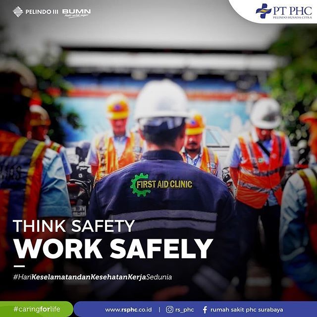 rsphcsurabaya's tweet photo. Mari ciptakan lingkungan yang aman dan terjamin bagi semua pekerja
-
Selamat memperingati Hari Keselamatan dan Kesehatan Kerja Sedunia "Think Safety, Work Safely"
-
📷 : Klinik First Aid PHC
#rsphc #rsphcsurabaya #klinikfirstaidphc #harik3sedunia #sa… https://t.co/dYCYyYqMEl https://t.co/v8bCDyo3eB