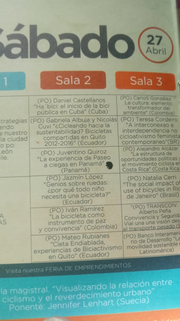 juventinoquiroz's tweet photo. Misión cumplida en Quito en el @WorldBikeForum presentar dos de los muchos proyectos que lleva el @MCCPanama uno #paseoaciegas el otro Alcaldes de la bicicleta #BMProgram gracias a todos lo que lo hicieron realidad @BYCS_org @NLinPanama A por más. #seguimosadelante https://t.co/x8rOAH3X9r