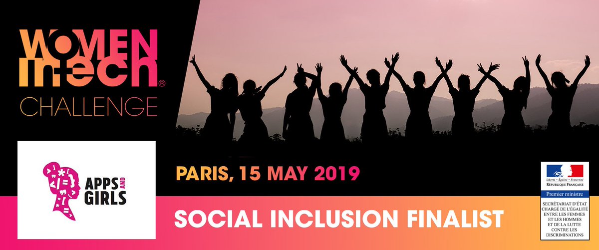 WomenInTechOrg's tweet photo. [#Finalits] Meet @appsandgirls ! One of the finalists of the #SocialInclusion category. 
They empower girls and young women to create the world they want to live in using technology such as software and hardware programming. 
#WITchallenge https://t.co/GtwiFvzUSo