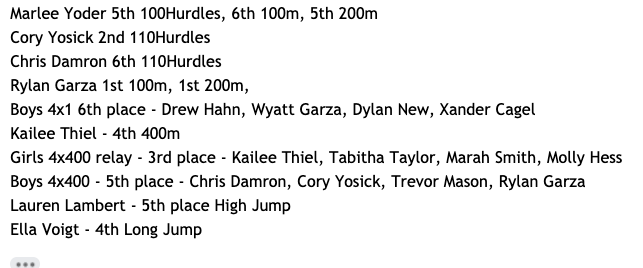 BMS_Principal15's tweet photo. It was a great day for JH track at the Napoleon Invite yesterday.  See placers/results below: https://t.co/ge9fF4fYwu