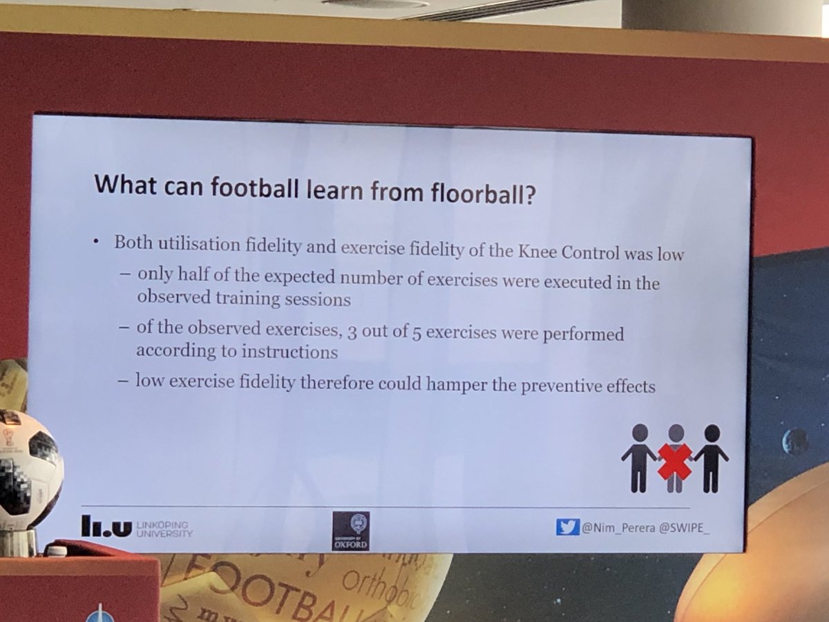 AndreaBMosler's tweet image. @Nim_Perera presenting new data on prevention RCT in floorball. We have a great risk reduction program, but how do we get the players to do it well 🤷🏼‍♀️??? #FFMED #Implementationchallenges