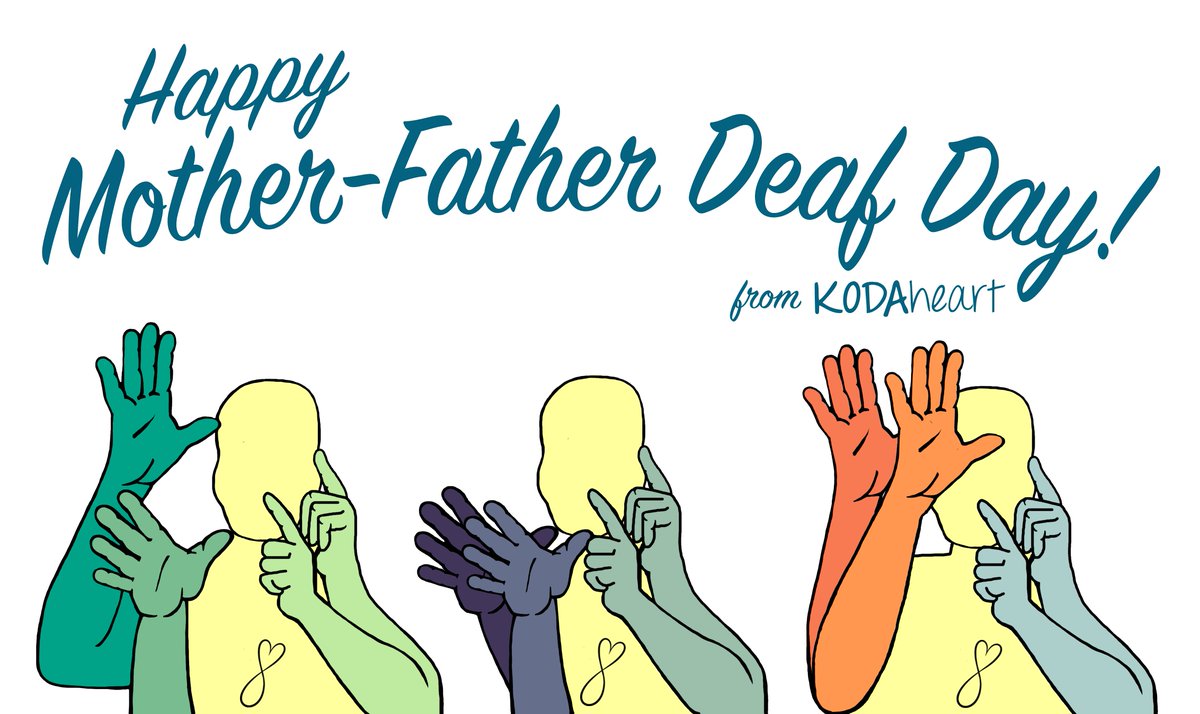 KODAheart's tweet photo. The last Sunday in April is Mother Father Deaf Day, an international holiday to celebrate deaf parents! We will be posting various c/kodas, sharing koda family experiences, &amp; of course events around the world. 
#Motherfatherdeafday #MFDday #deafparents #coda #koda #MFDday2019 https://t.co/QfR2vEAPs5