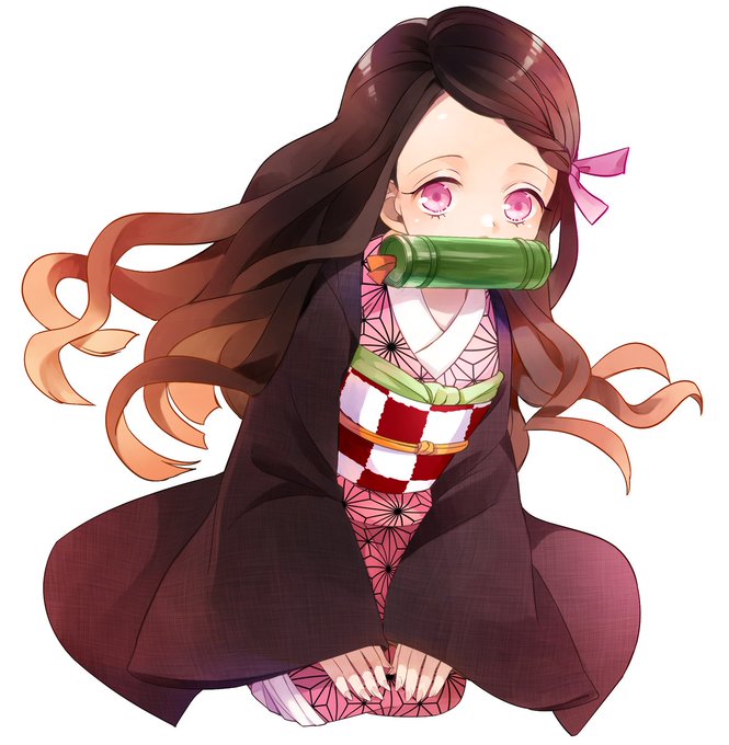 Q將🍮歡迎委託さんがTwitterに投稿した竈門禰豆子(鬼滅の刃)のイラスト。