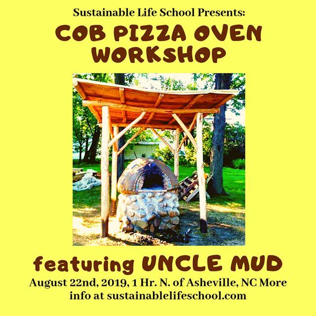 SusLifeSchool's tweet photo. We are extremely excited to be offering this Cob Pizza Oven Workshop, taught by none other than natural-building superstar, Uncle Mud, AKA - Chris McClellan! Chris is been the official #naturalbuilding expert for the Mother Earth News Fairs and really knows his stuff. This o… https://t.co/e2lx3wsiOi