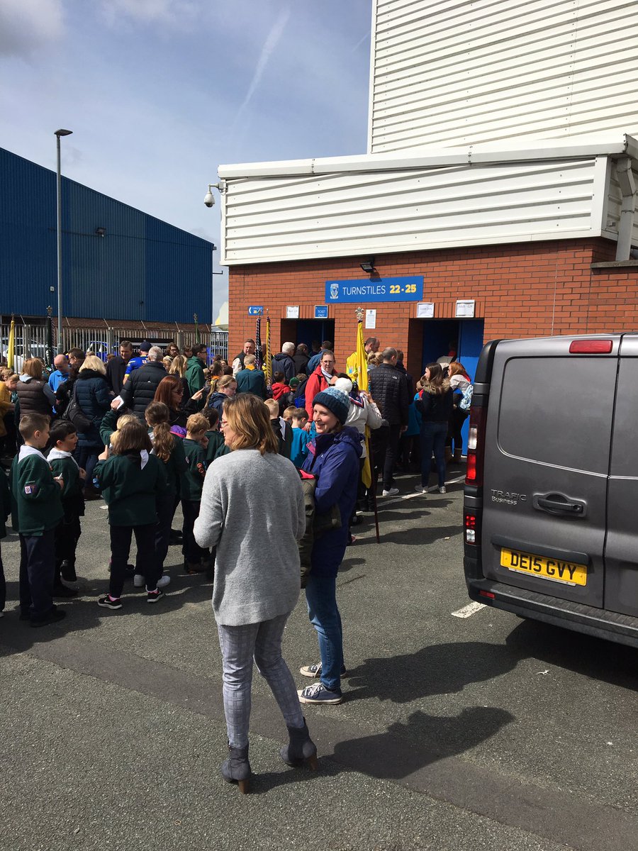 Warrington Scouts heading into West  Stand <a href="/wolvesrl/">#uptheVikings</a> for St George's Day 🏉 for Wire vs Huddersfield <a href="/CheshireScouts/">Cheshire Scouts</a> <a href="/warringtonworld/">warrington-worldwide</a>