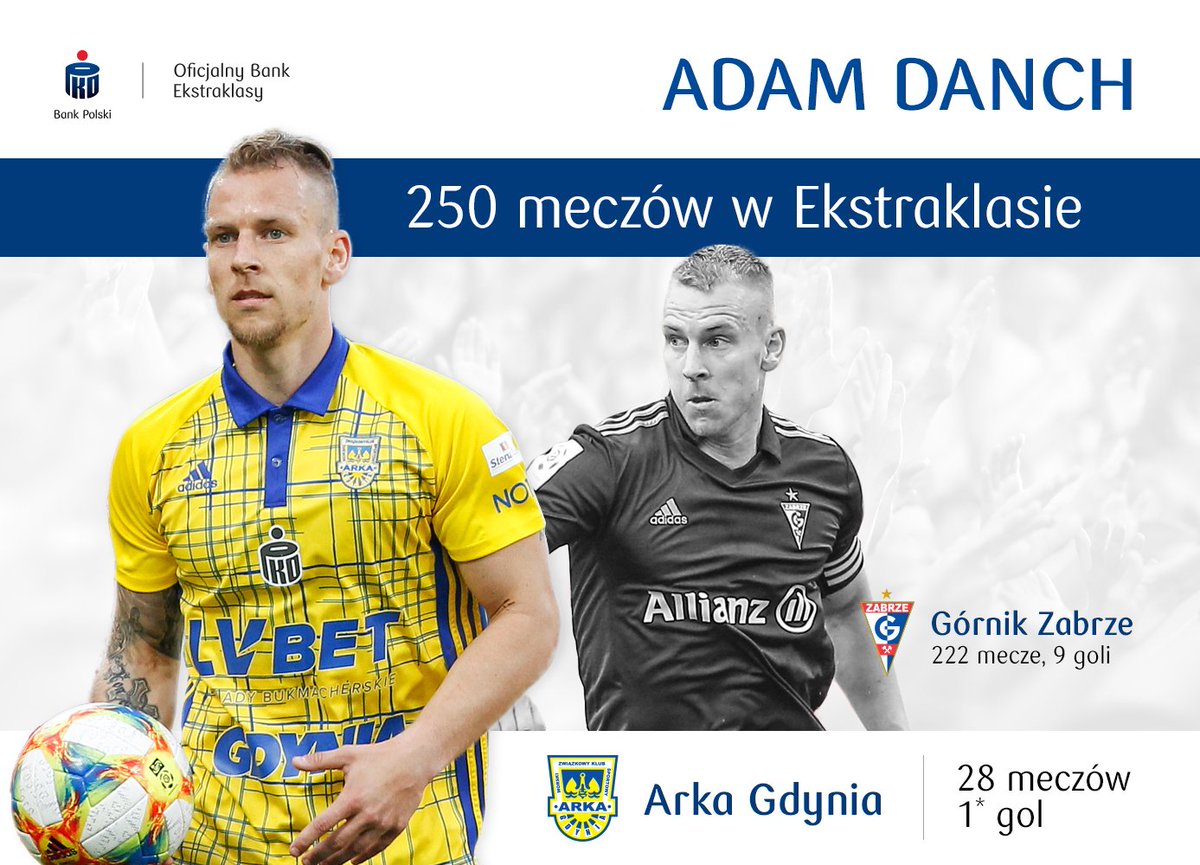 grajmy_razem's tweet photo. Od @GornikZabrzeSSA do @ArkaGdyniaSSA i 2⃣5⃣0⃣. meczu w @_Ekstraklasa_ - gratulujemy Adamowi Danchowi! 🤝
#KORARK #Arka #ArkaGdnia #Gdynia #Gornik #GornikZabrze #Danch #AdamDanch #Ekstraklasa https://t.co/kw43g8a5h9