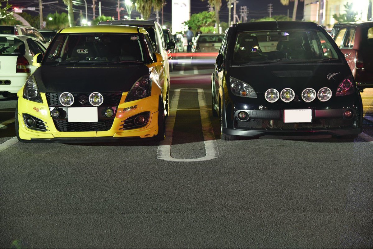 hatarakitakunee's tweet photo. 昨日の第4でちゅきぴと並べたとこをゆうからカメラ借りて撮ってみた！＼＼\└('ω')┘//／／
やっぱりカメラは難しい←
#TeamAdditionalFog
#zc32s
#z27ag
#IPF
#追加フォグはいいぞぉ〜
#スイスポカメラ倶楽部 https://t.co/SfMHQM0x0S