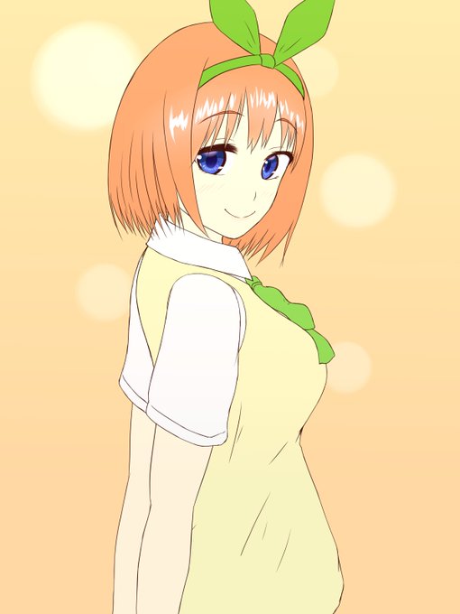 うぃるさんがTwitterに投稿した中野四葉(五等分の花嫁)のイラスト。