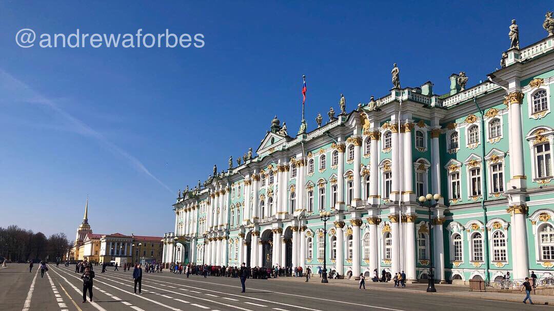 andrewaforbes's tweet photo. Probably the most iconic building in Saint Petersburg - the Winter Palace / State Hermitage Museum.
This was the epicentre of imperial Russia from the 18th century until the 1917 revolution. #saintpetersburg #spbcb #statehermitagemuseum #russia #travel https://t.co/DUEANRQcyw