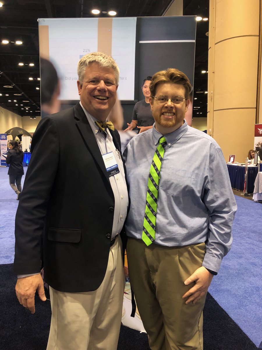 It is so good to see WV state advisor, Mr. Adam Faizell from Hurricane High School at ICDC. We have such an impressive group from WV this year. ⁦@wvuccobe⁩ ⁦<a href="/_wvdeca/">West Virginia DECA</a>⁩