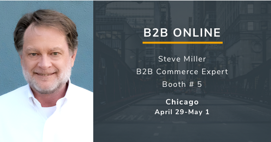 XCentium's tweet photo. Needing to chat with a software implementation team with significant #B2B commerce chops? Commerce expert, Steve Miller, and the #XCentium team will be at #Booth5. Prefer a one to one meeting? Drop us a note at events@xcentium.com. #B2BOnlineConf #ROImatters https://t.co/4j7cfNHr45