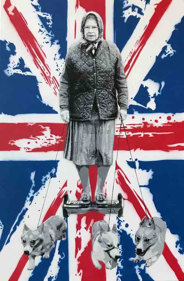 #Catman must be one of our most exciting street artists. "They See Me Rolling" is one his most well known pieces, it was originally spraypainted in #London and then in #Whitstable. 
We see ourselves lucky to have this ltd spray paint and stencil canvas work in our gallery!