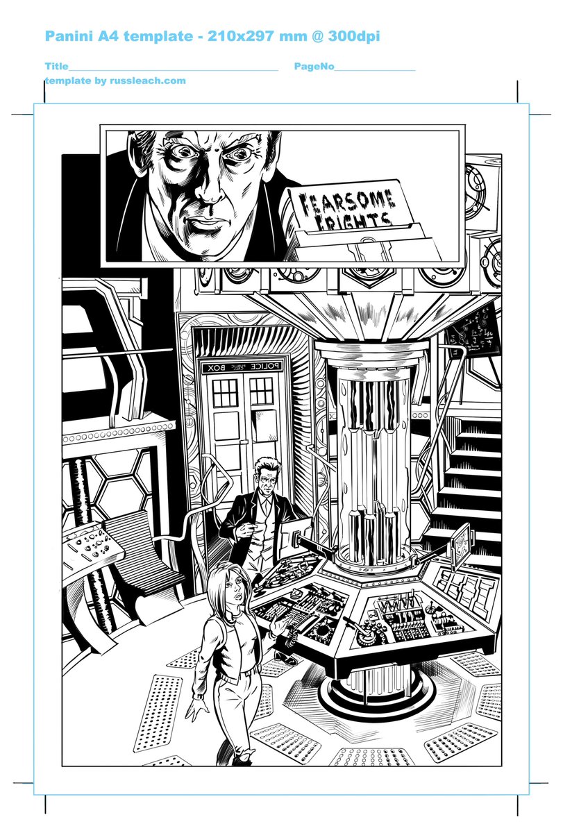 #Archive Dive - Page5 of inks from the brilliant <a href="/tommydonbavand/">Tommy Donbavand</a>'s story "Shock Horror" in issue 13 of the rebooted "Doctor Who Adventures". #makingcomics #comics #comicbooks #teamcomics #DrWho #DoctorWho #petercapaldi