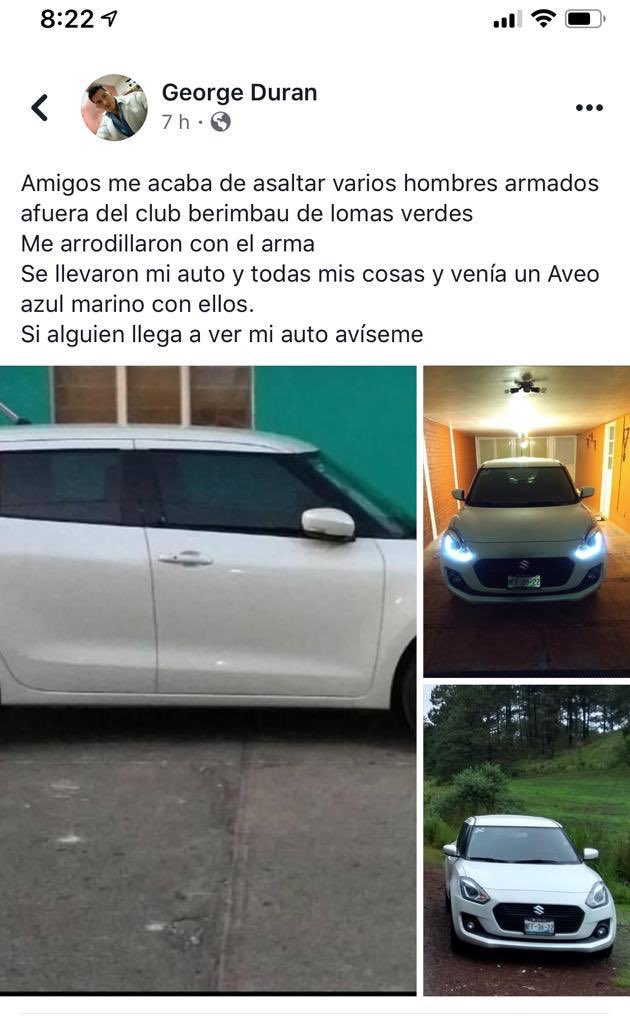 Robo de vehículo la noche de ayer enfrente del Club Berimbau vecinos extremen precauciones #LomasVerdes1secc 
Ccp. <a href="/PDuranReveles/">Paty Durán</a> <a href="/ManuelEspino/">Manuel Espino</a> <a href="/GobNau/">Ciudad Naucalpan / Gobierno Municipal 2025-2027.</a> <a href="/FiscaliaEdomex/">Fiscalía Edoméx</a> <a href="/Edomex/">Gobierno del Estado de México</a>