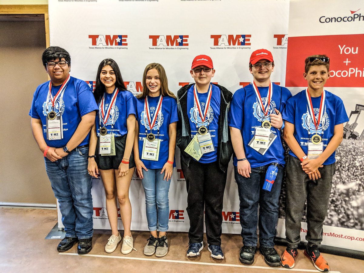 TAMESTEM's tweet photo. Winners of the Amazing Anglers Award, sponsored by @siliconlabs, for optimism and positivity during the Engineering Design Challenge. Developing solutions for a smarter, more connected world. #LonestarSTEM #PoweringCivilization https://t.co/cASKD2v8Z2