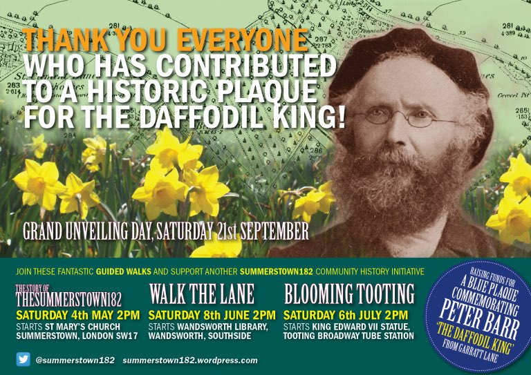 <a href="/helenoneill/">Helen O'Neill</a> @Kew_LAA Thanks Helen, your book has given us some great insights into #TheDaffodilKing &amp; been really helpful in understanding something of his character - we’re absolutely thrilled to champion his connection to our area #BloomingTooting