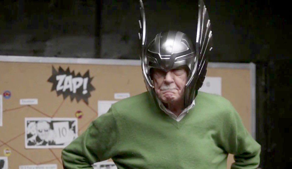 TheRealStanLee's tweet photo. Stan Lee revolutionized the kind of superheroes we know and love today. Who was the first superhero you remember encountering, whether in comic books, TV or movies? #NationalSuperheroDay https://t.co/gAotYi2uZU