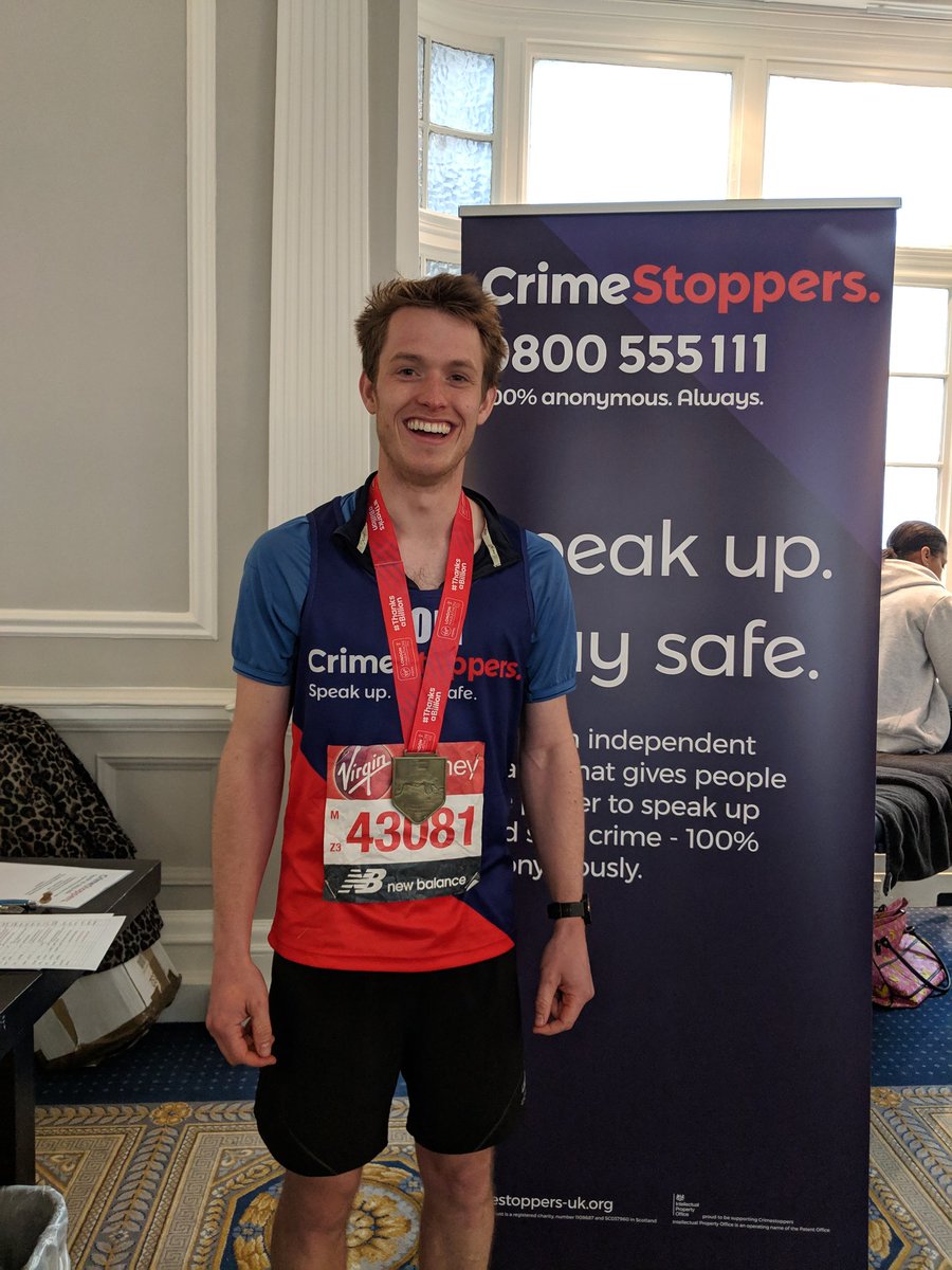 CrimestoppersUK's tweet image. The runners return! Some of our awesome #TeamCS runners have made it back to a hero&apos;s welcome at the runners&apos; reception 😀🏅 #LondonMarathon