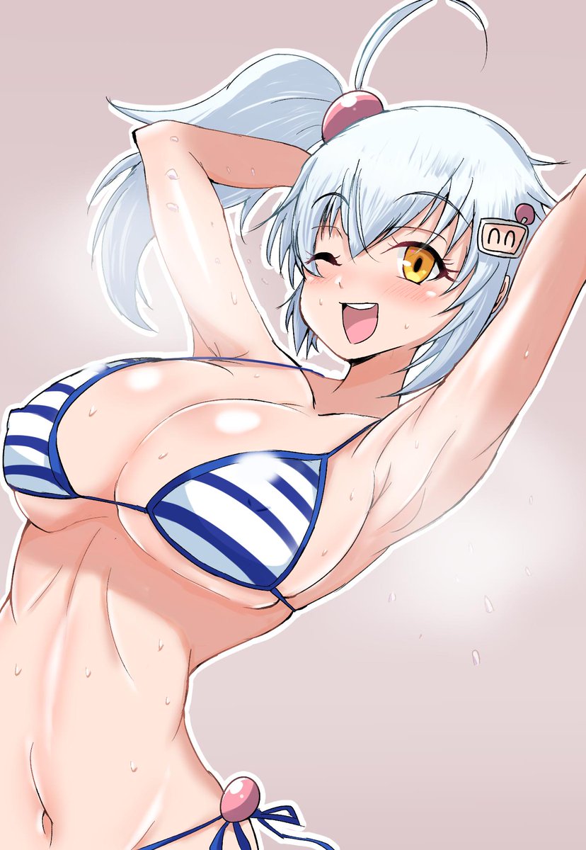 「#平成最後に自分史上一番バズった絵を貼る水着シロちゃんでした 」|ヒロハマ・ユートのイラスト