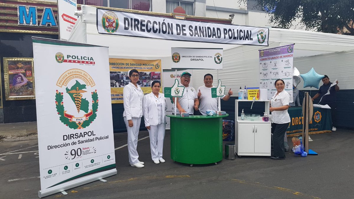 Policía Nacional del Perú on X: "Ven y conoce la labor que realizan nuestros efectivos policiales de la Dirección de Sanidad Policial. #FeriaTemáticaPNP2019 https://t.co/GybGNReXdr" / X