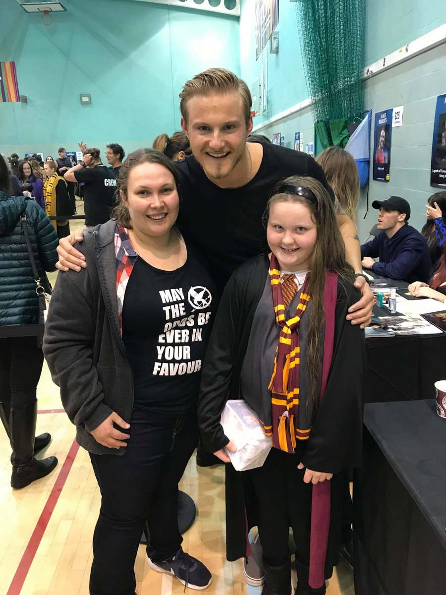 sejhughes's tweet photo. @alexanderludwig @walescomiccon Was lovely to meet you! Hope you had a great time, we definitely did, despite the storm and looking like a drowned rat! 😂#HappyHungerGames https://t.co/PYj3ot9yF2